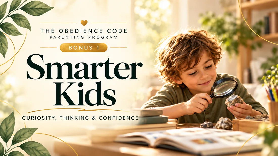 Smarter Kids bonus cover, child exploring with a magnifying glass