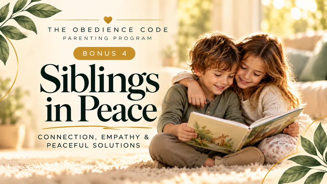Siblings in Peace bonus cover, siblings sharing a book