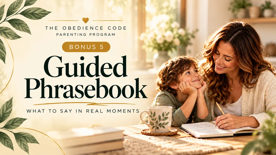 Guided Phrasebook bonus cover, parent and child sharing a thoughtful moment