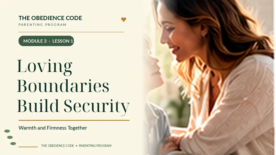 Module three: loving family boundaries